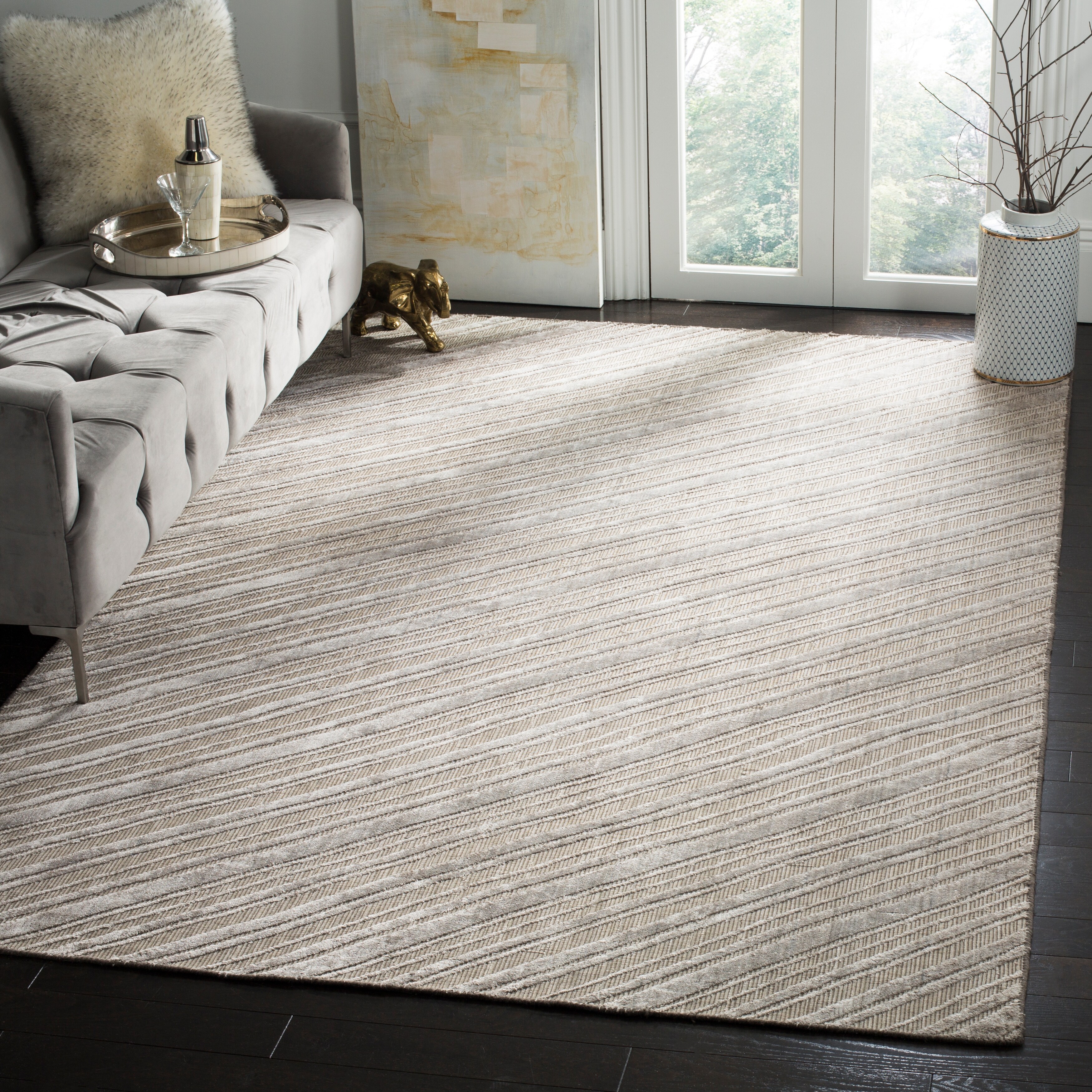 SAFAVIEH, Handmade Mirage Frid Modern Abstract Viscose Rug