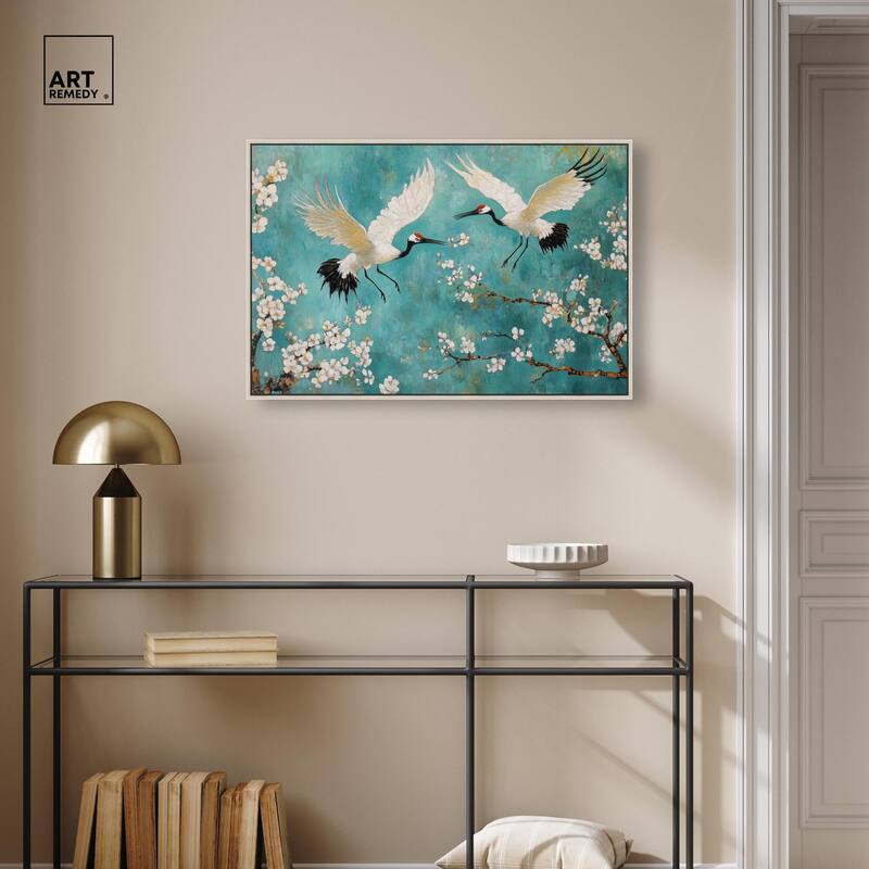 Gentle Tiger Nap Canvas Elegant Birds by Art Remedy