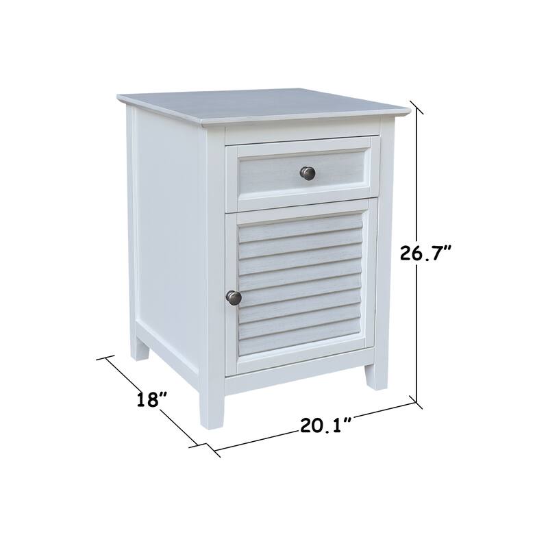 International Concepts Solid Wood Nightstand with Storage Cabinet