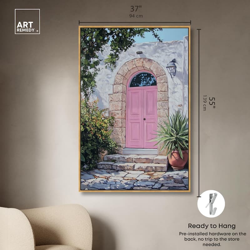 Pink Door II Canvas by Art Remedy