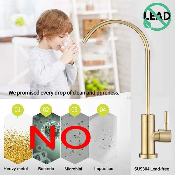 Kitchen Water Filter Faucet, Lead-Free Drinking Water Faucet - On