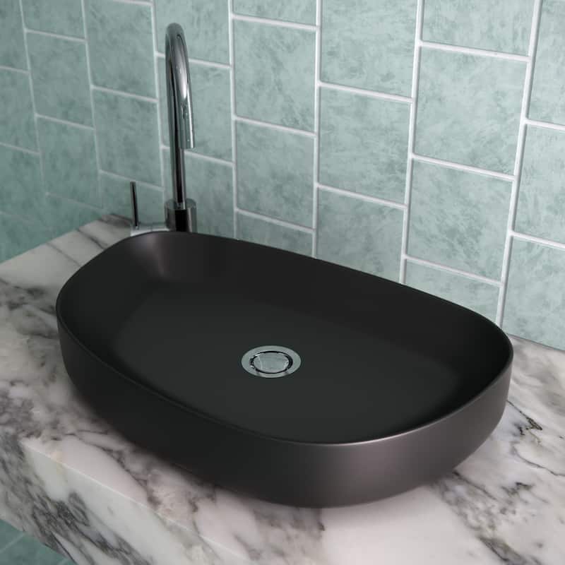 Spica Bench Mount Ceramic Vessel Bathroom Sink