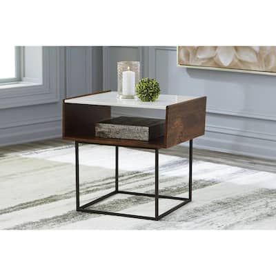 Rusitori Rectangular End Table - 24"W x 22"D x 25"H