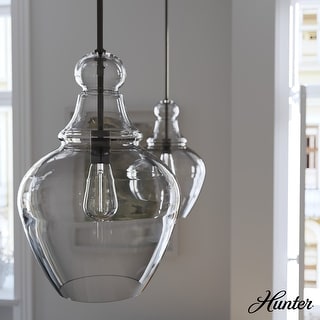 Hunter Maple Park 1 Light Pendant - Kitchen Island, Dining room, Entry - Modern Farmhouse, Transitional, Contemporary