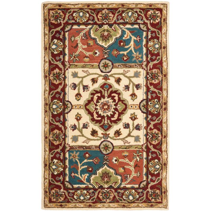 SAFAVIEH Handmade Heritage Tropic Palm Traditional Oriental Wool Rug