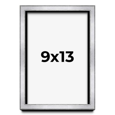 9x13 Shadow Box Frame Silver | 1.375 Inches Deep Real Wood