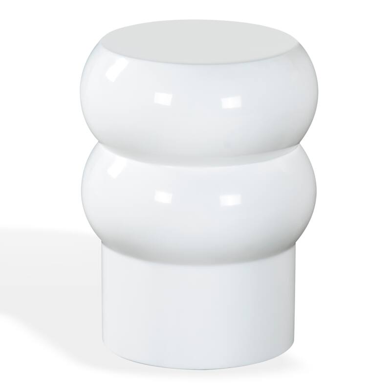 SAFAVIEH Couture Joyrosa Concrete Accent Table - 13"W x 13"D x 17"H - White