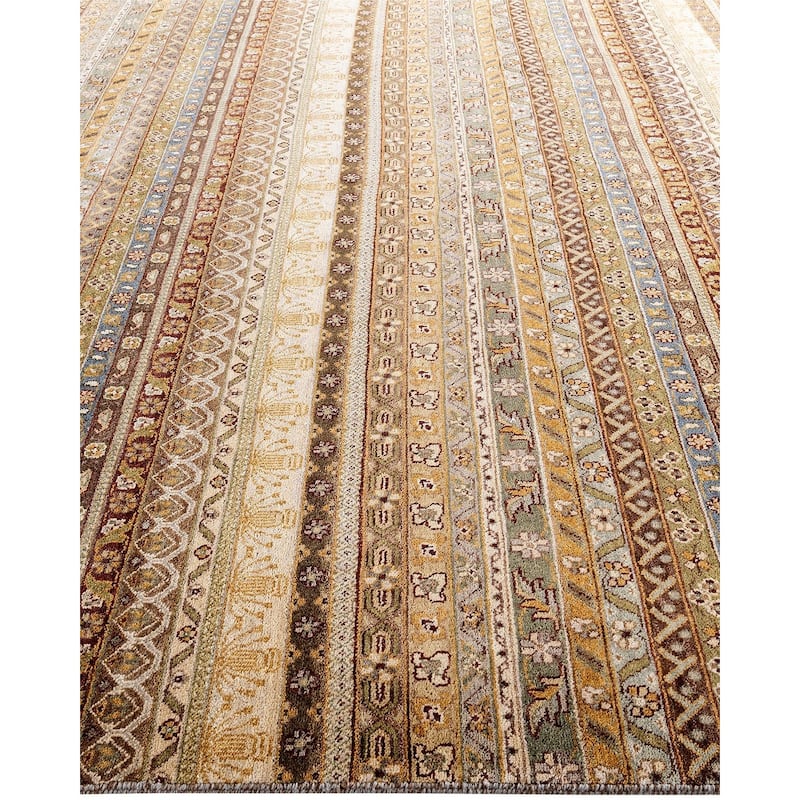 Gabbeh One-of-a-Kind Hand-Knotted Area Rug - Ivory, 8' 1" x 10' 1" - 8' 1" x 10' 1"