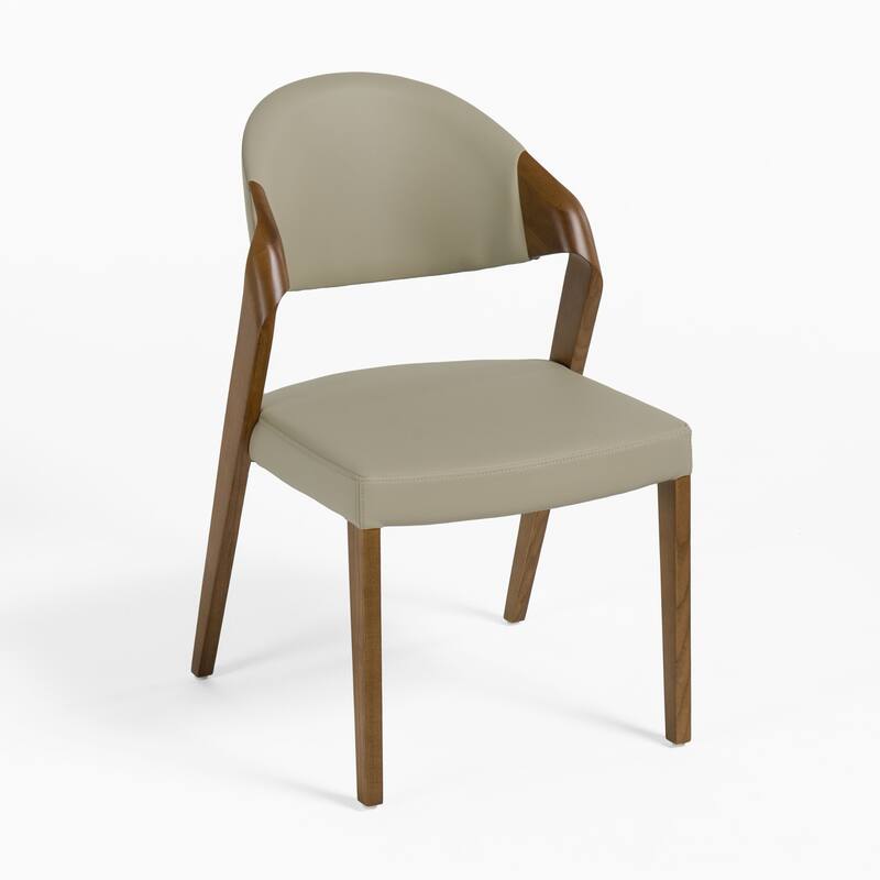 Modrest Arlo Grey & Walnut Dining Chair (Set of 2)