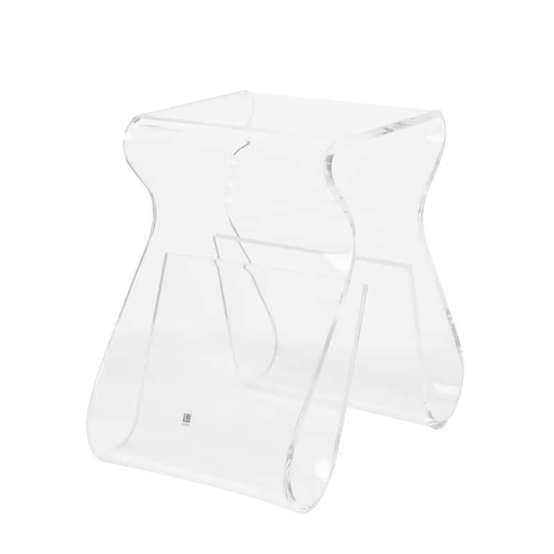 Umbra 322720 Magino 12" Wide Acrylic Accent Stool with Magazine Rack
