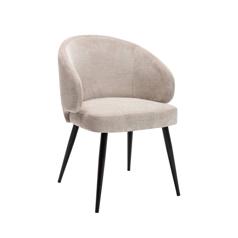 Porthos Home Dana Dining Chair, Suede Upholstery and Iron Legs