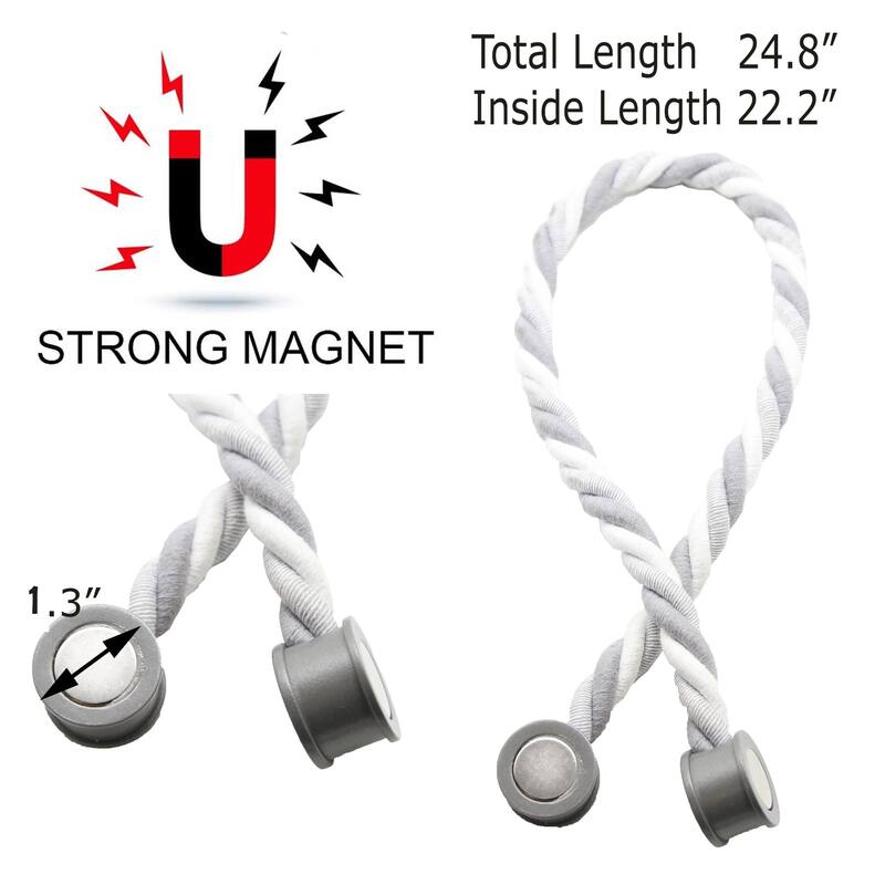 Magnetic Braided Cord Curtain Tieback Durable Woven Design Easy Use