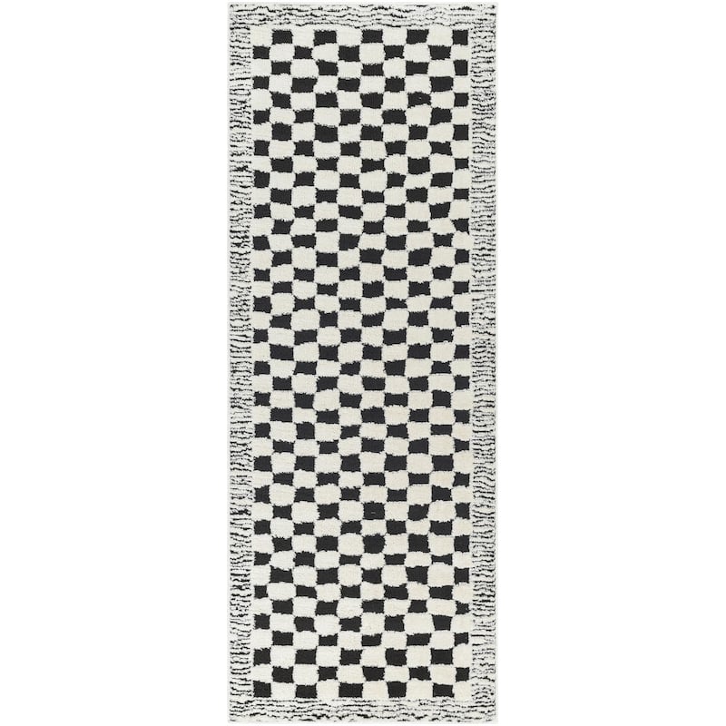 Livabliss Freud Art Deco Checkered Area Rug