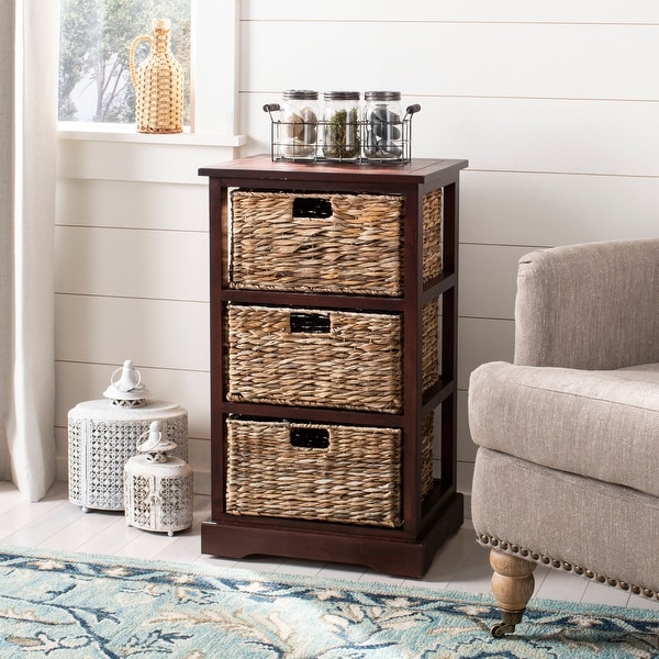 Wicker basket store storage unit