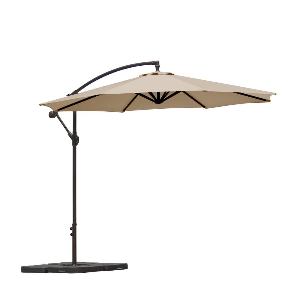 Steele 10-ft. Offset Patio Umbrella with Weight Base Stand