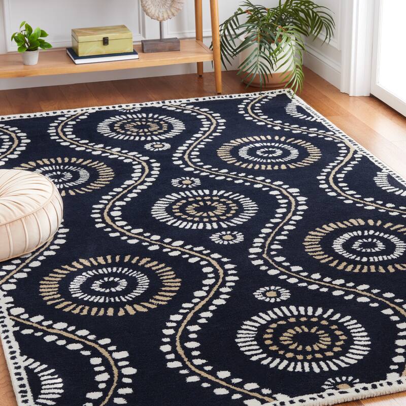 Martha Stewart by SAFAVIEH Handmade Ogee Dot Wool Rug - 9' x 12' - Francesca