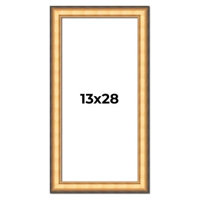 13x28 Frame Gold Plein Aire Solid Wood Picture Frame Width 2 Inches |