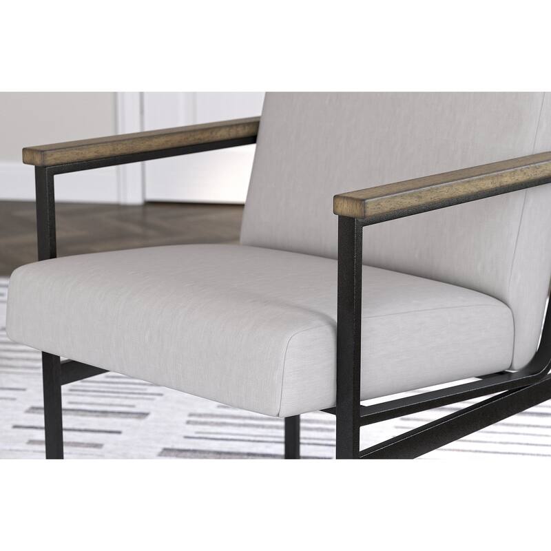 Signature Design by Ashley Montia Light Gray/Brown Home Office Desk Chair - 20.5" W x 24" D x 34.25" H