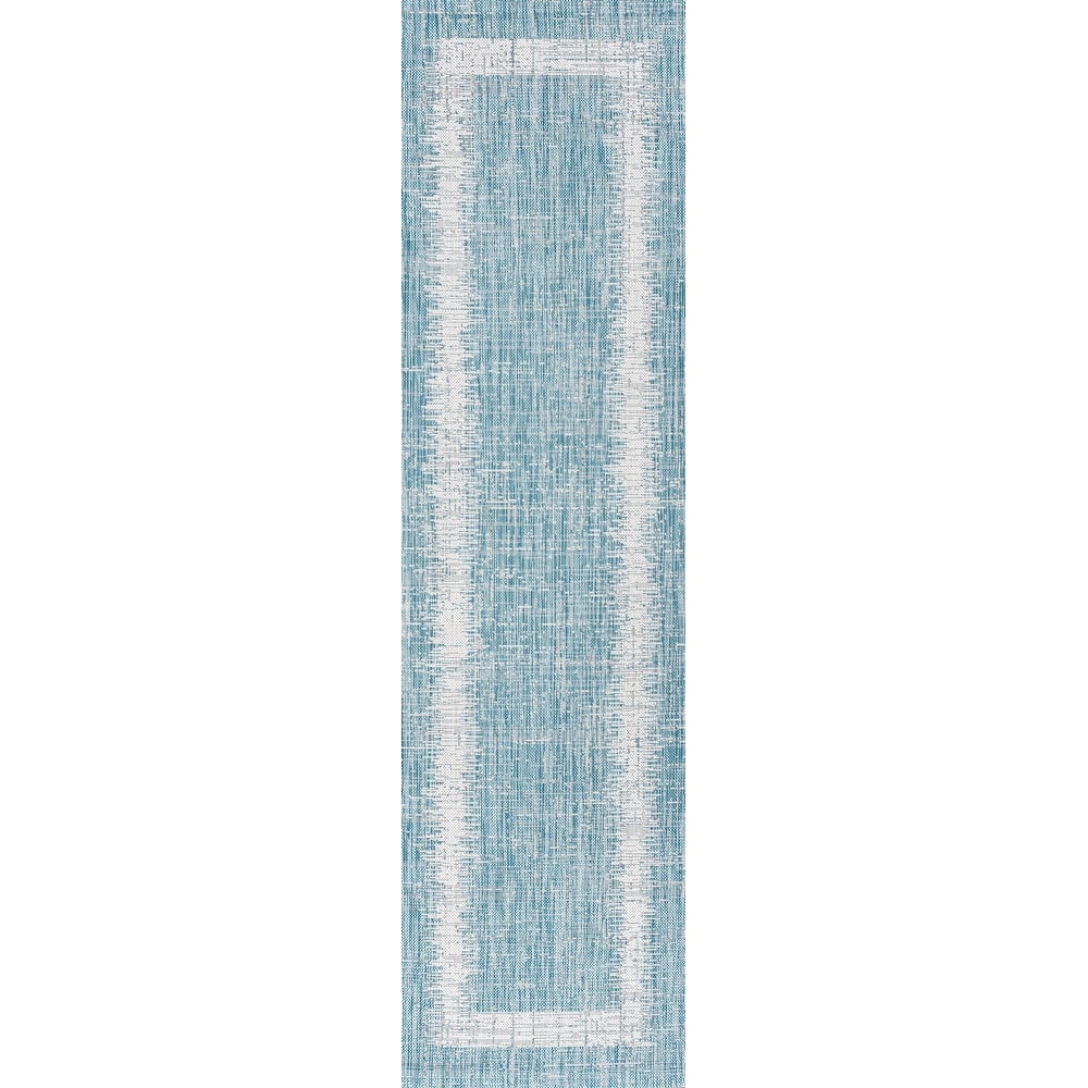 JONATHAN Y Nevis Minimalist Border Indoor/Outdoor Area Rug