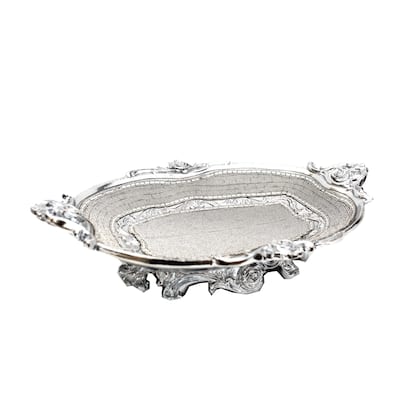 Ambrose Crystal Embellished Ceramic Plate (17.5 In. x 11.6 In. x 4.5 In.)