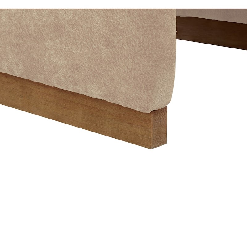 24.8'' Seat Wide Modern Comfy Accent Chair with Wood Legs and Soft Fabric