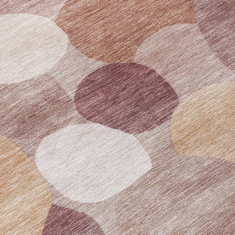 Machine Washable Indoor/ Outdoor Modern Circy Chantille Rug