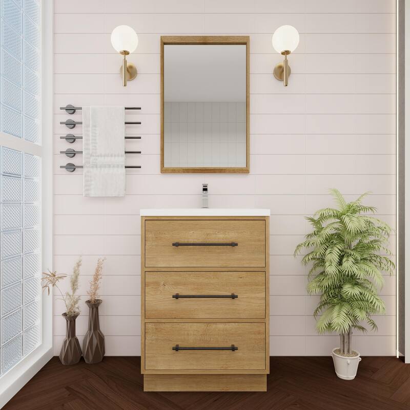 Victoria 24'' Freestanding Vanity with Reinforced Acrylic Sink - 23.5