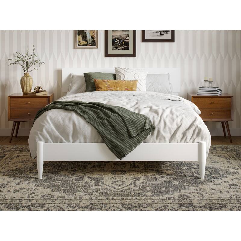 Aria Solid Wood Modern Low Profile Platform Bed