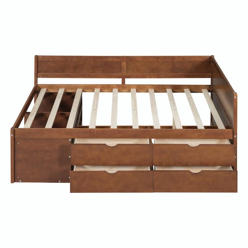 Daybed with Storage Drawers and Shelves