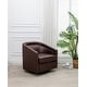 preview thumbnail 84 of 89, WOVENBYRD Classic Barrel Swivel Chair Dark Brown