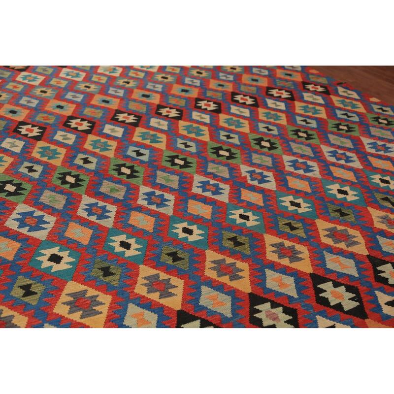 Palace Size Kilim Oriental Large Rug Hand-Woven Wool Carpet - 9'11"x 16'6"