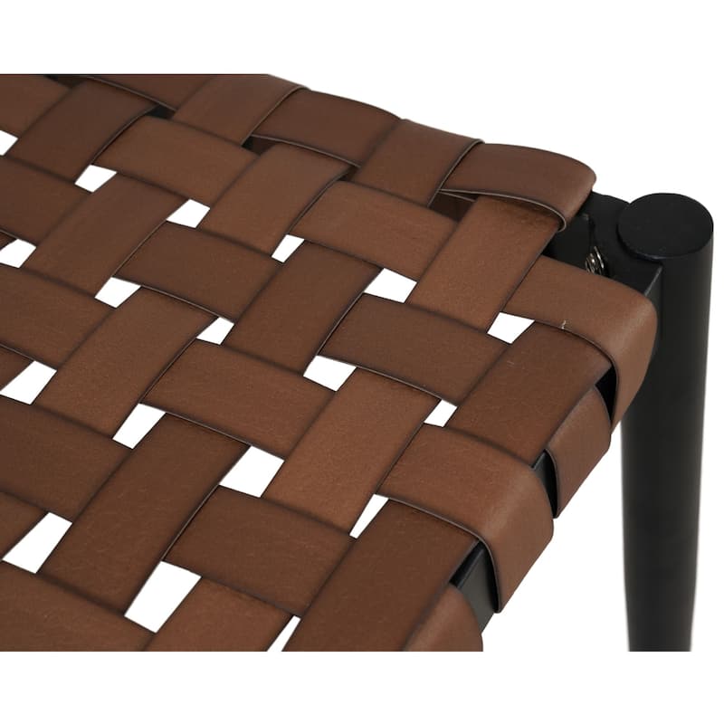 Patio Wicker Rattan Bench, In Metal Frame For Outdoor