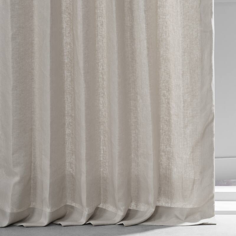 Exclusive Fabrics French Linen Lined Curtain Panel (1 Panel)