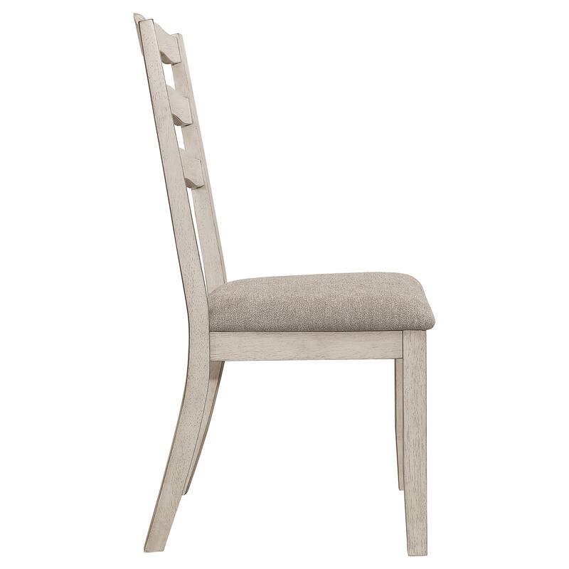 Ronnie Rustic Cream Wood Dining Side Chair (Set of 2)