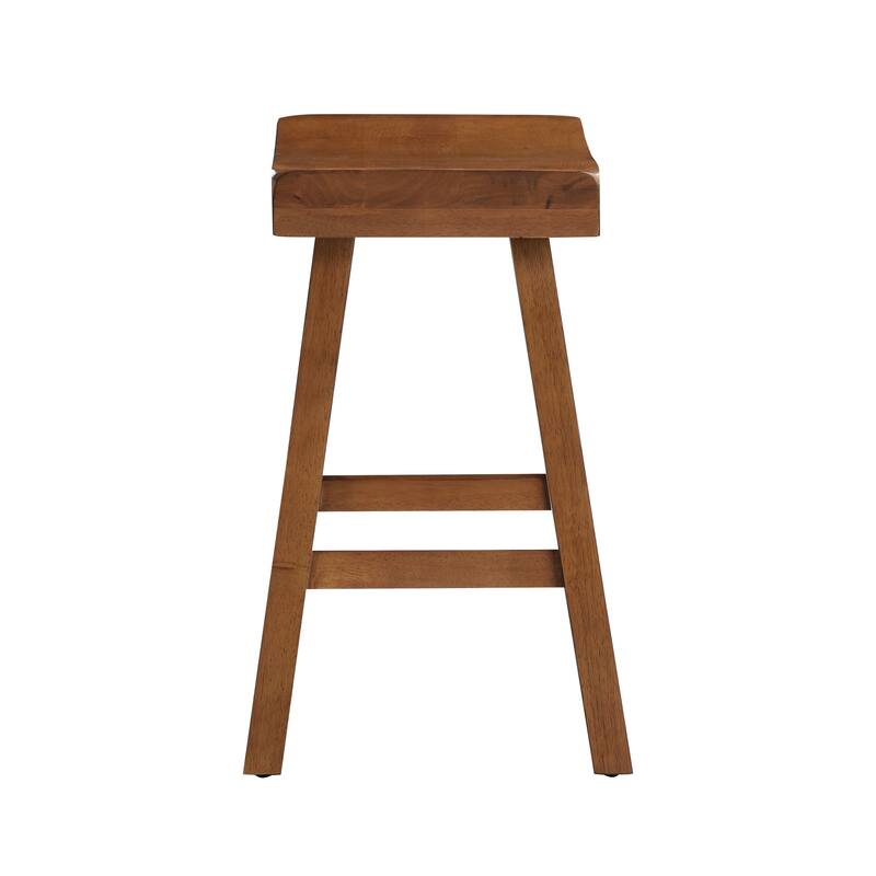 24 In Jackson Wood Saddle Barstool