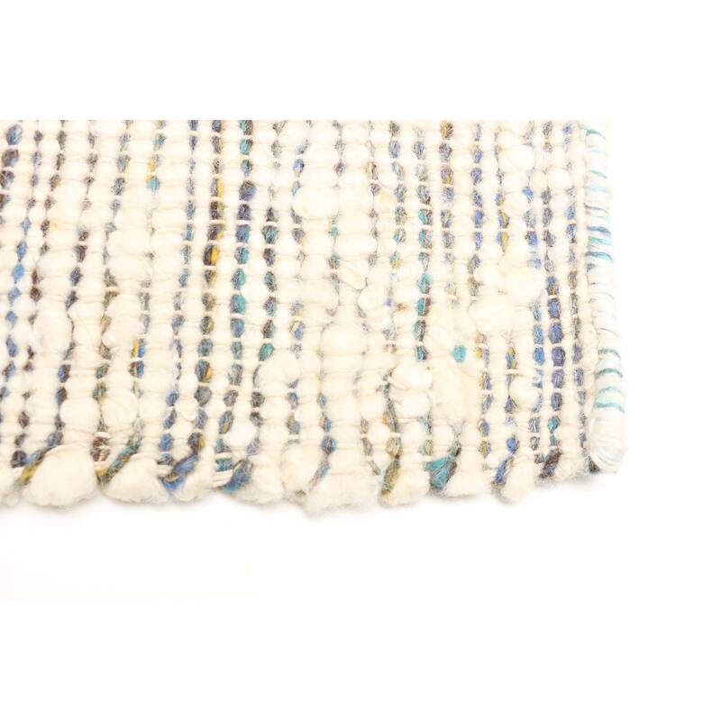 ECARPETGALLERY Braid weave Sienna Cream Wool Rug - 4'10 x 7'9