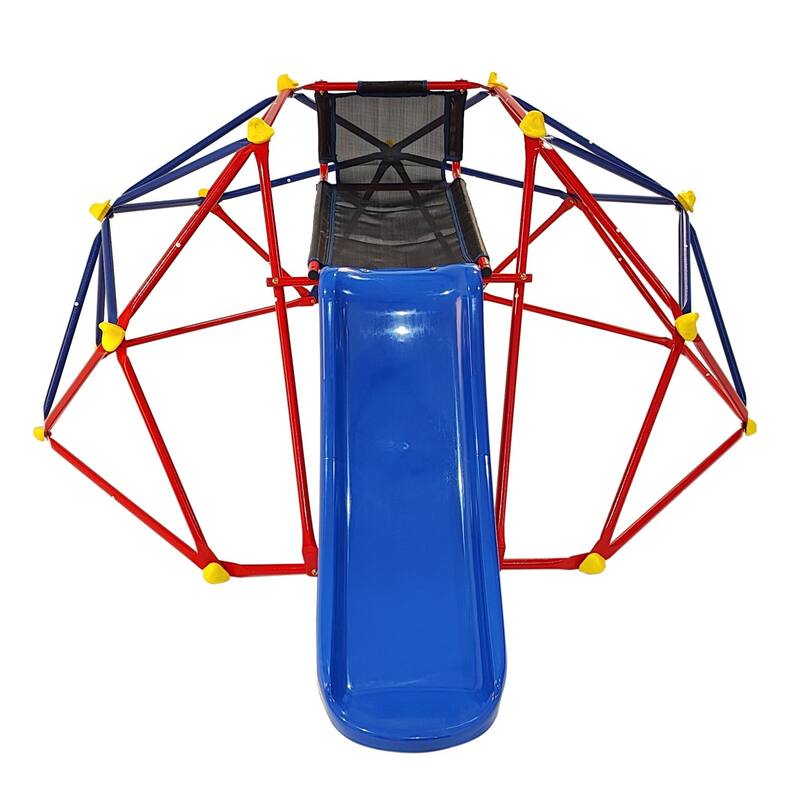 6ft Dome climber with 1.2m slide for age 3+ climber with Climbing Stones