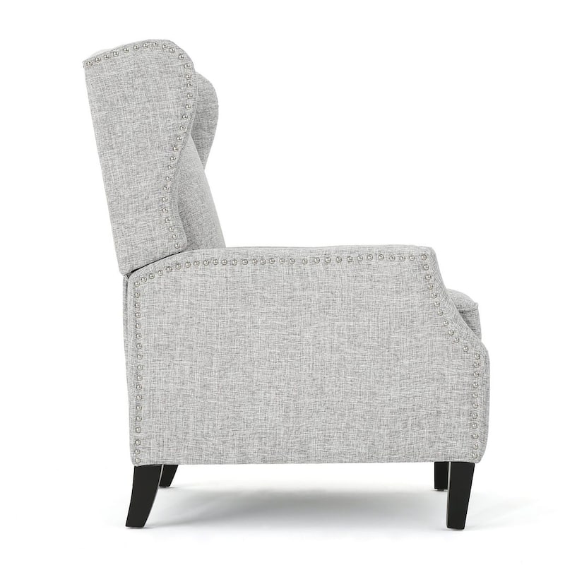 Traditional Fabric Recliner Chairs with Studded Border by Christopher Knight Home
