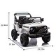 preview thumbnail 20 of 98, Remote Control 12V Kids Ride-On Truck, Bluetooth, LED Lights, MP3, Ages 3+ White