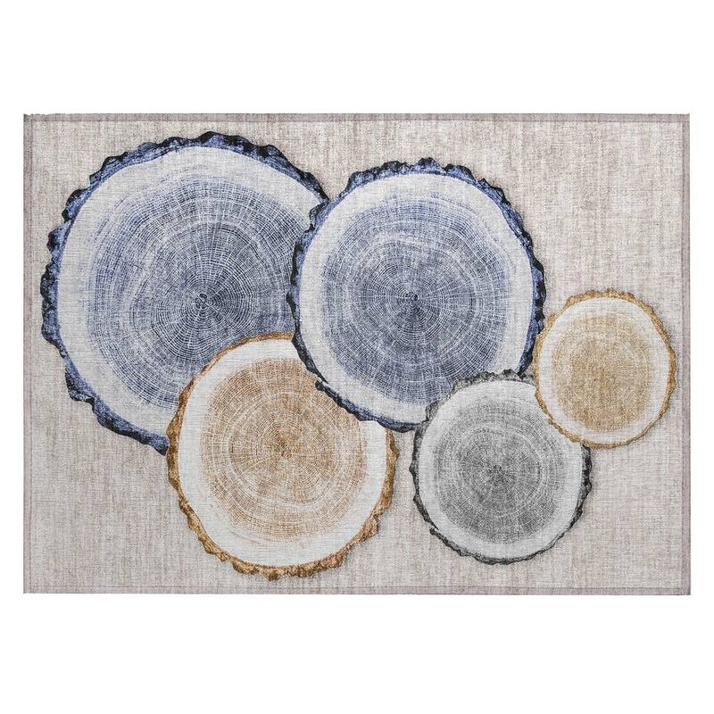 Alfiv Nature Weather Resistant Blended Style Outdoor Rug