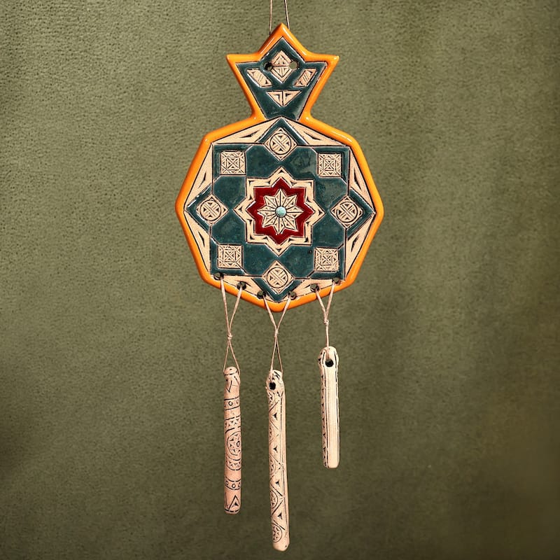 Novica Handmade Starry Amulet Ceramic Wall Decor