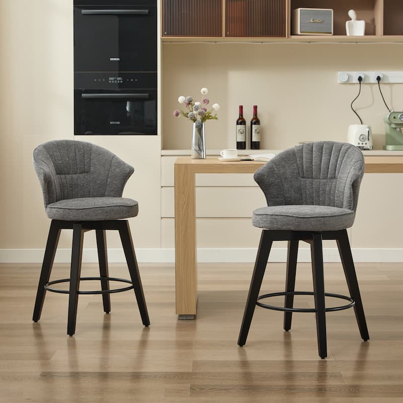 Swivel Bar Stools Side Chair Set of 2