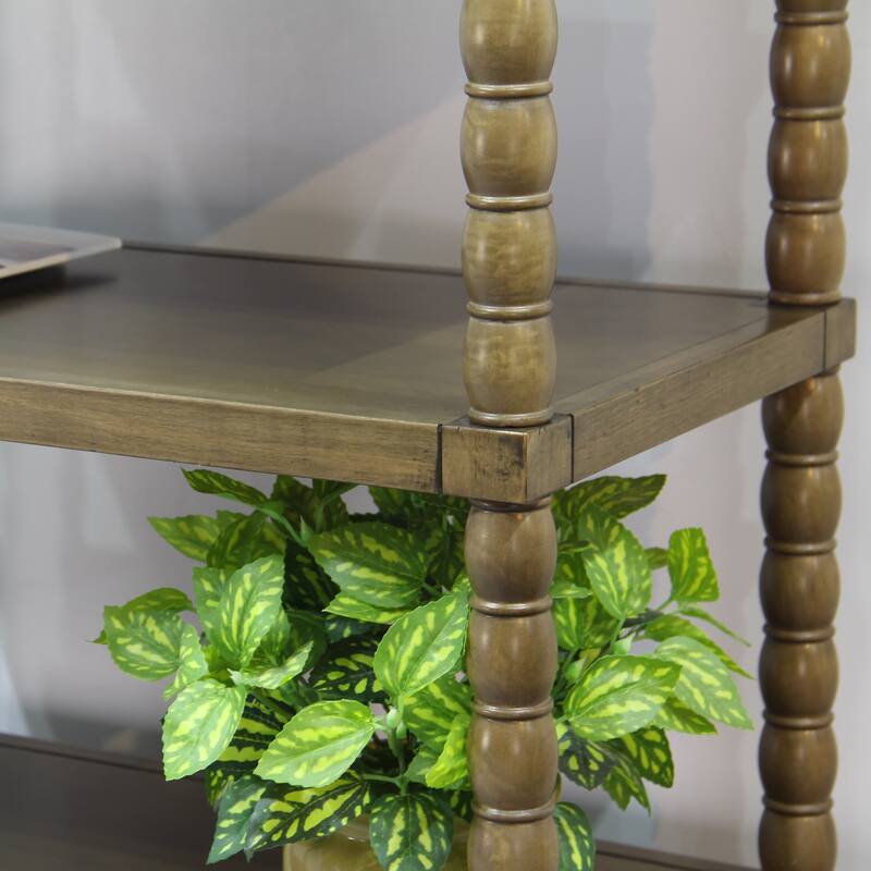 M4H Seine Solid Wood Country Etagere Bookcase