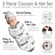 preview thumbnail 6 of 4, Sweet Jojo Designs Green Vintage Airplane Boy Baby Cocoon and Beanie Hat Sleep Sack -2p Set- Airplanes Transportation Clouds Sun