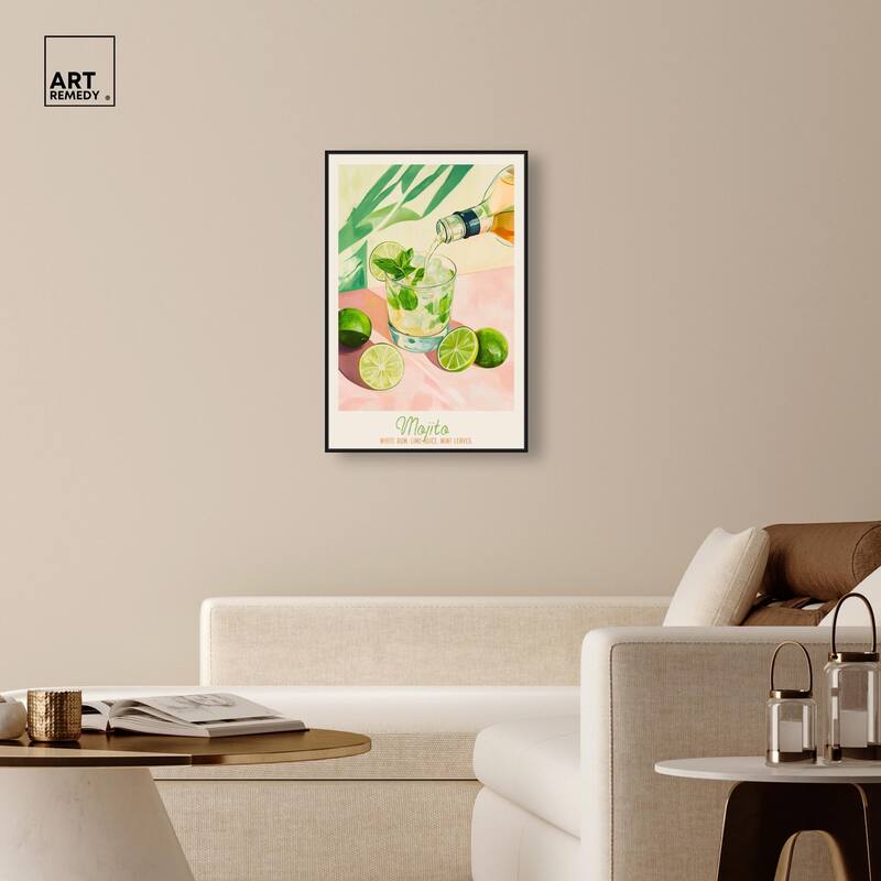 Mojito Recipe Poster Canvas by Art Remedy