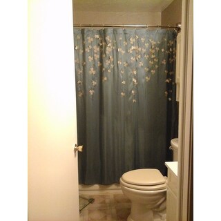 Shop Lush Decor Flower Drops Federal Blue White Shower