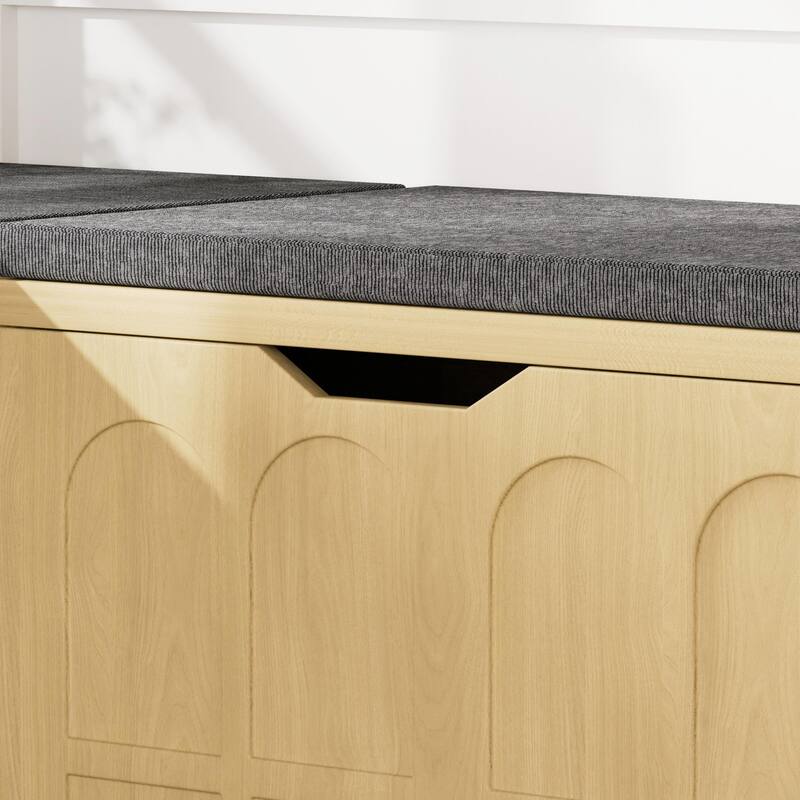 3-Piece L-Shaped Storage Bench with Cushion for Kitchen Corner, Toy Storage & Reading Nook