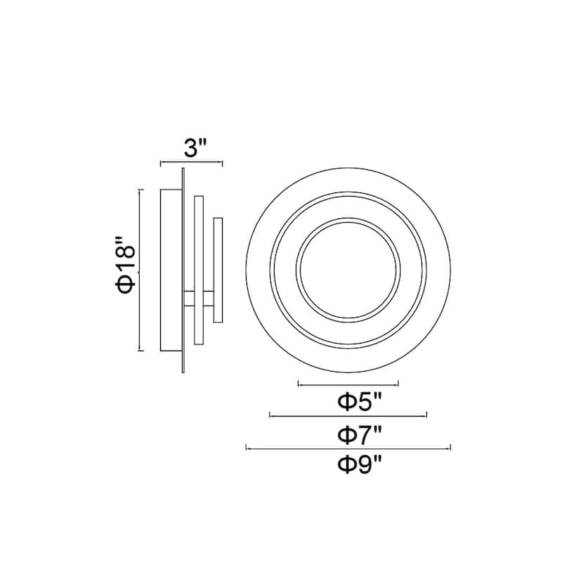 Private I Integrated LED Round Matte White Wall Sconce - Matte White