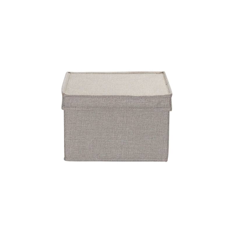 Household Essentials Canvas Storage Bins with Removable Lids (Set of 2)