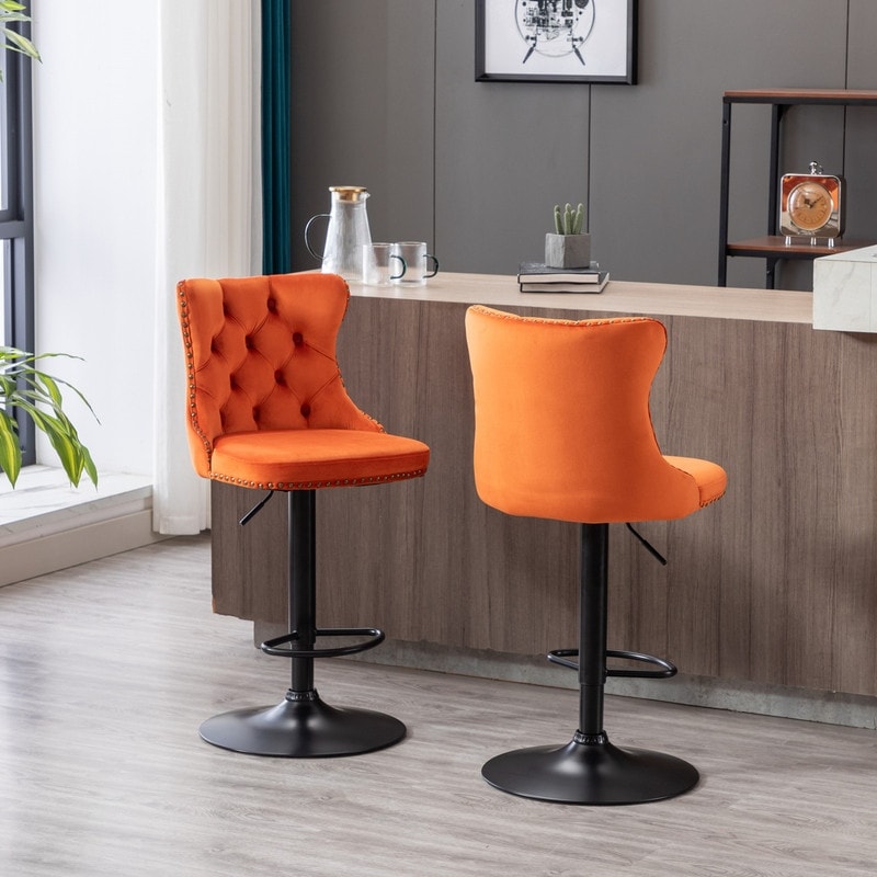 Orange bar stools hot sale set of 2